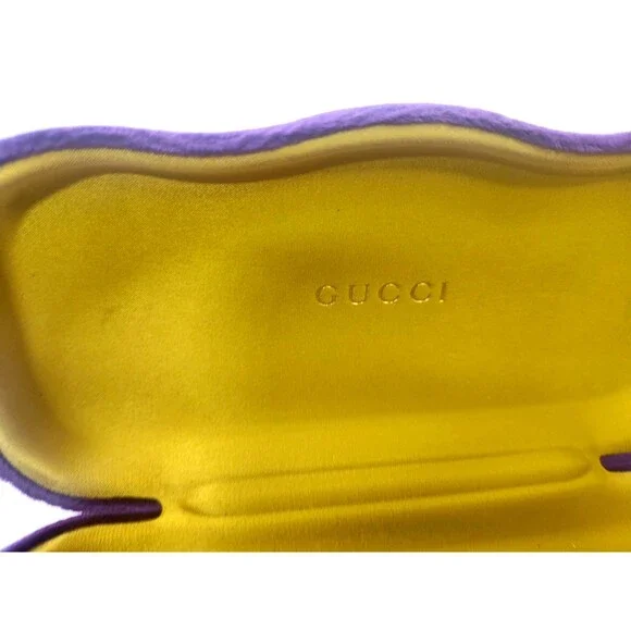 Gucci Velvet Sunglasses Eyeglasses EMPTY Case Clamshell Authentic Purple Felt - Picture 4 of 6